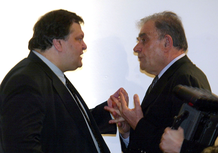 &Omicron; &Epsilon;&upsilon;ά&gamma;&gamma;&epsilon;&lambda;&omicron;&sigmaf; &Beta;&epsilon;&nu;&iota;&zeta;έ&lambda;&omicron;&sigmaf; &kappa;&alpha;&iota; &omicron; &delta;&iota;&epsilon;&upsilon;&theta;&upsilon;&nu;&tau;ή&sigmaf; &tau;&eta;&sigmaf; &laquo;&Epsilon;&lambda;&epsilon;&upsilon;&theta;&epsilon;&rho;&omicron;&tau;&upsilon;&pi;ί&alpha;&sigmaf;&raquo; &Sigma;&epsilon;&rho;&alpha;&phi;&epsilon;ί&mu; &Phi;&upsilon;&nu;&tau;&alpha;&nu;ί&delta;&eta;&sigmaf; &sigma;&tau;&omicron; &Beta;&upsilon;&zeta;&alpha;&nu;&tau;&iota;&nu;ό &kappa;&alpha;&iota; &Chi;&rho;&iota;&sigma;&tau;&iota;&alpha;&nu;&iota;&kappa;ό &Mu;&omicron;&upsilon;&sigma;&epsilon;ί&omicron;, 21.4.2003. &copy; &Alpha;&Pi;&Epsilon;-&Mu;&Pi;&Epsilon; / &Mu;&alpha;&rho;&omicron;&gamma;&iota;ά&nu;&nu;&eta; &Mu;&alpha;&rho;ί&alpha;.